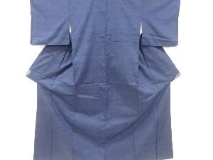 アンティーク　縞模様織り出し手織り節紬着物